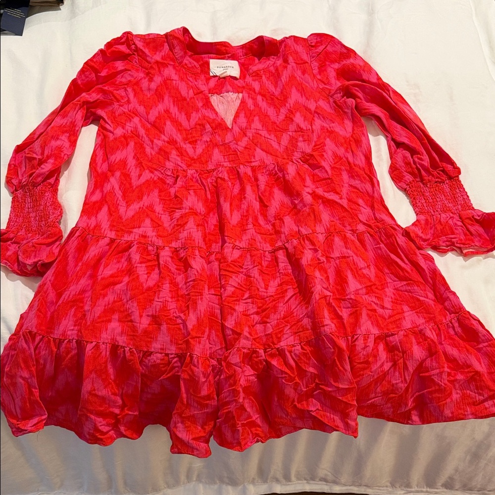 Pomander Place Red and Pink Dress
